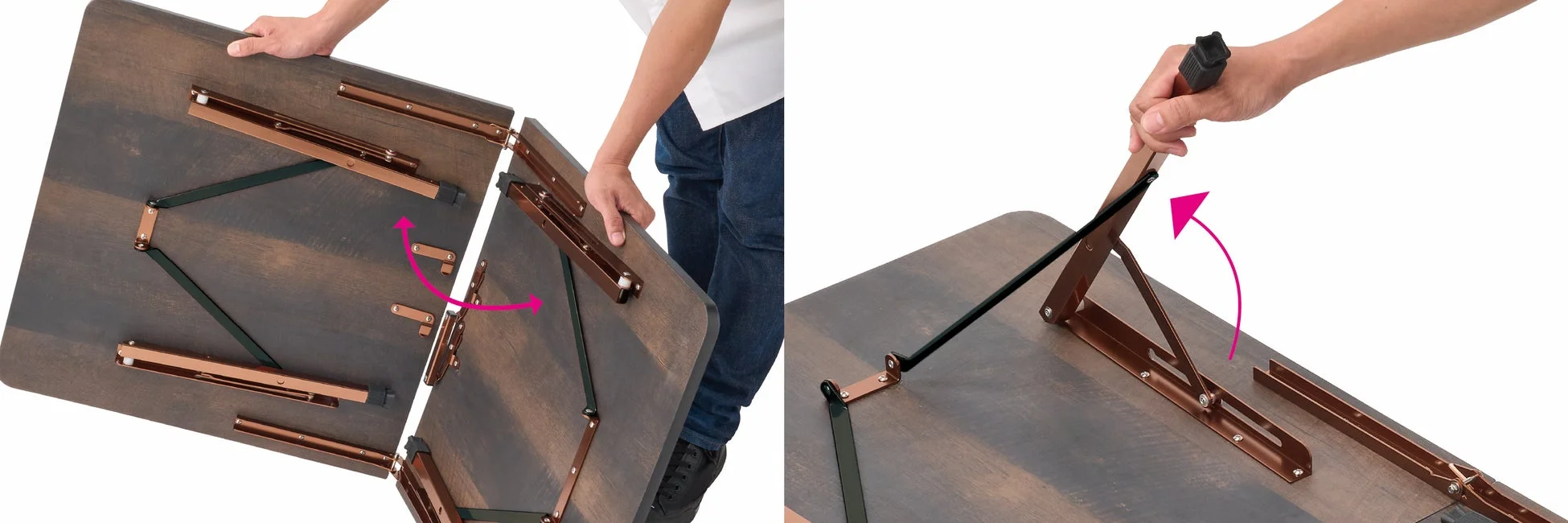 折りたたみテーブルの組み立て説明