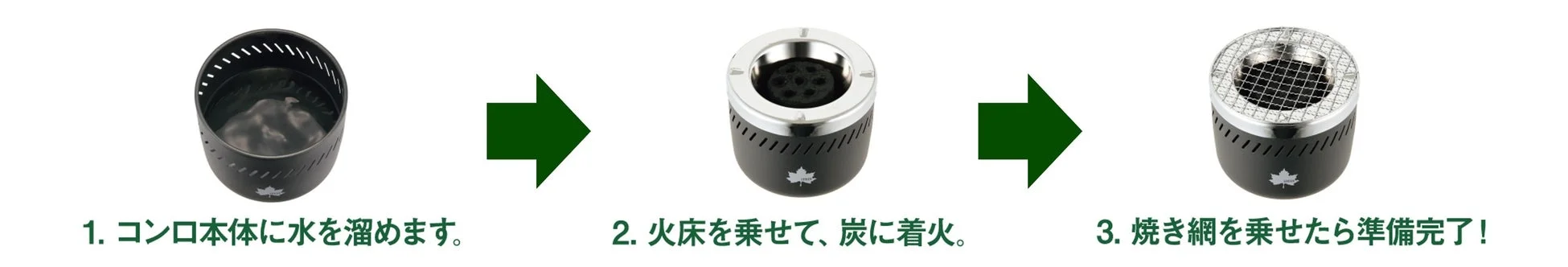 コンロの組み立て手順