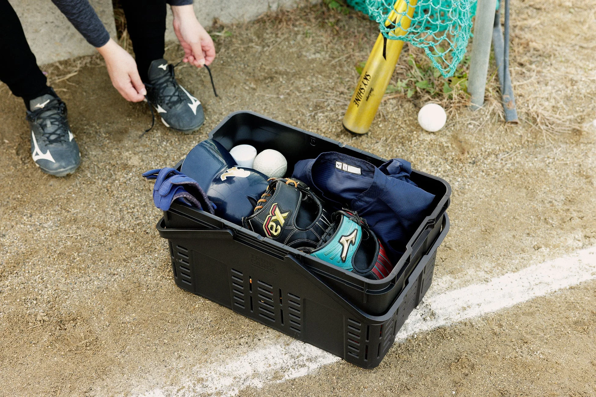 メッシュカーゴ36と野球用品