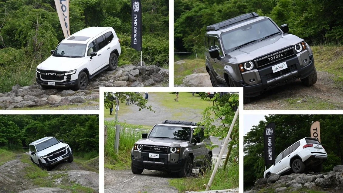 オフロードを走るランドクルーザー