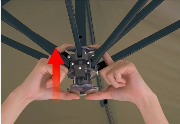 タープの組み立て