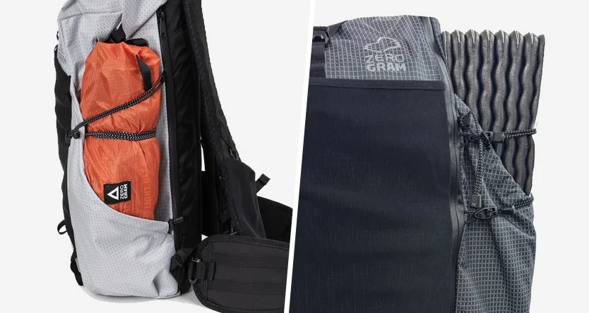 バックパックのサイドポケット