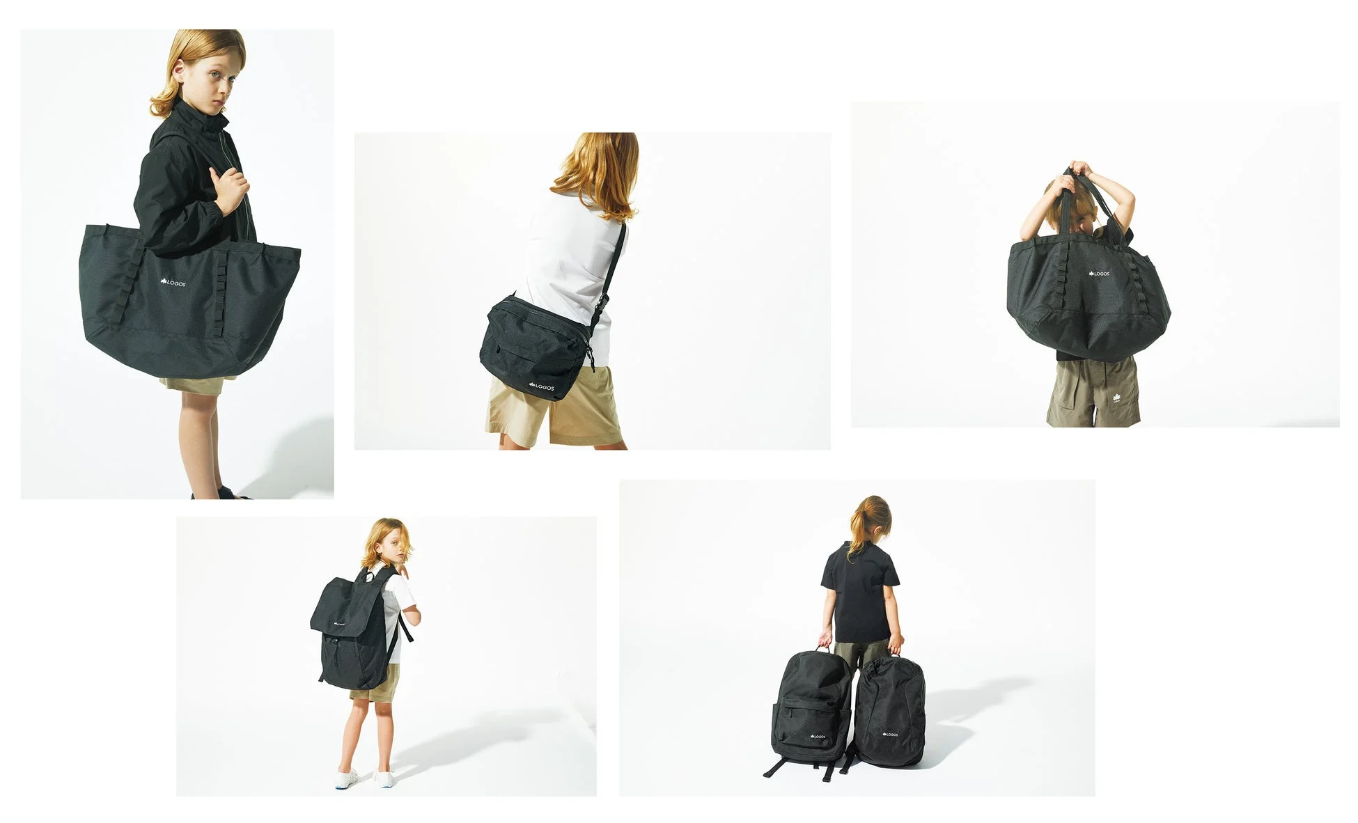 LOGOSのバッグを身につけた子どもたち