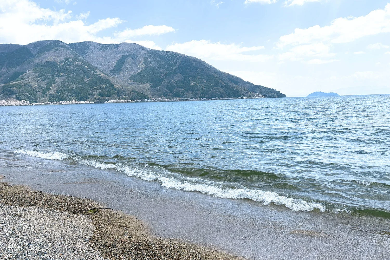 穏やかな湖畔の風景