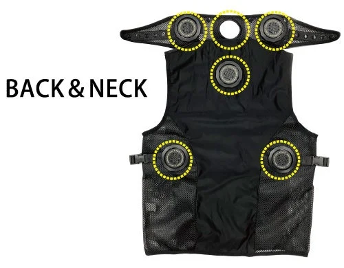 ベスト背面と首元の画像