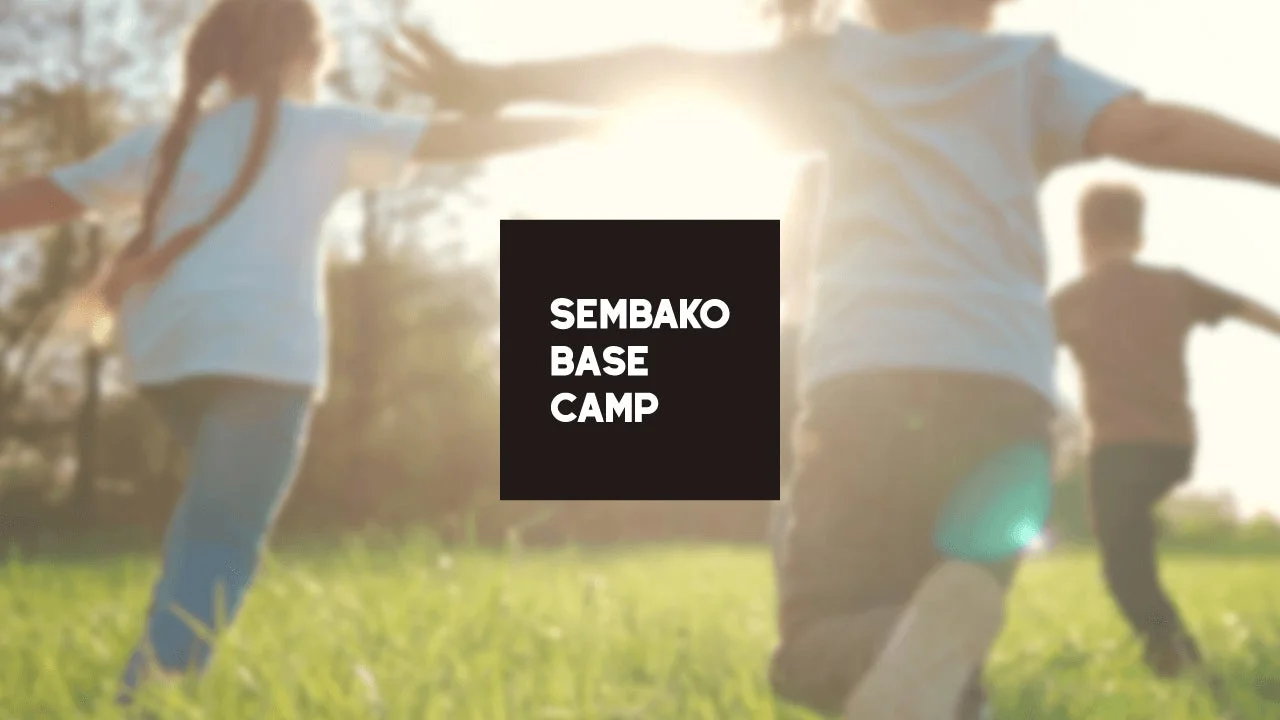 草原で遊ぶ子供たち