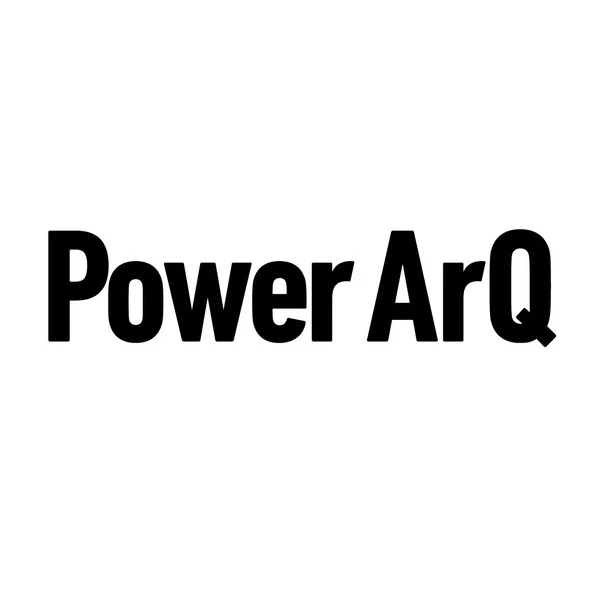 「Power ArQ」という文字が中央に大きく表示された、白背景のシンプルなロゴ画像