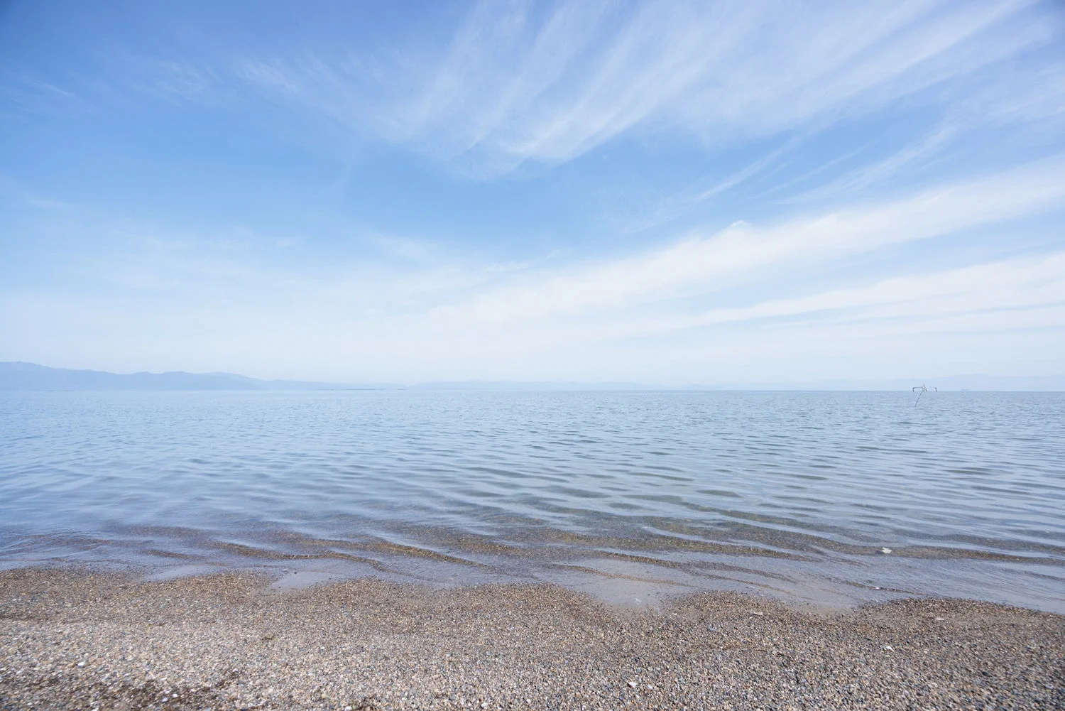 穏やかな琵琶湖の風景