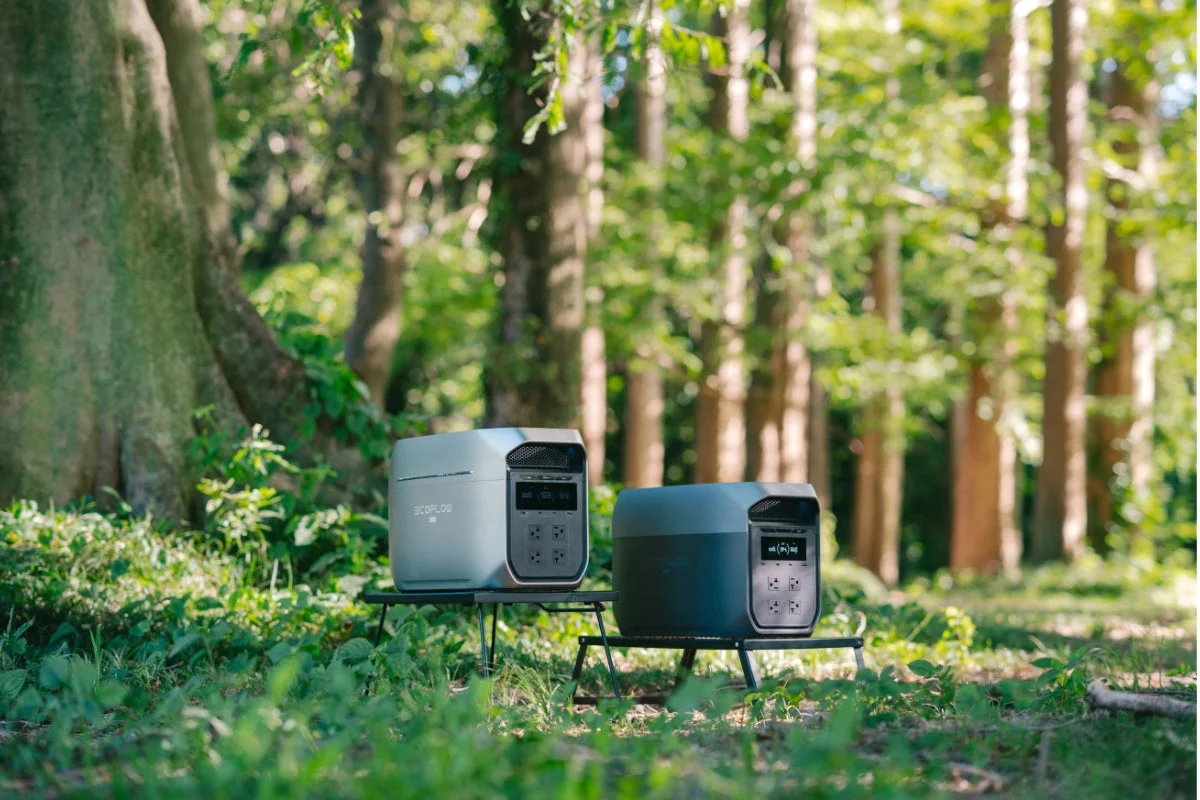 森の中で使用されるEcoflowポータブル電源