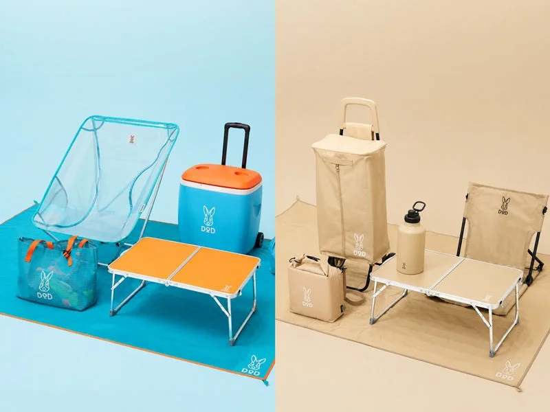 DODのキャンプ用品の集合写真