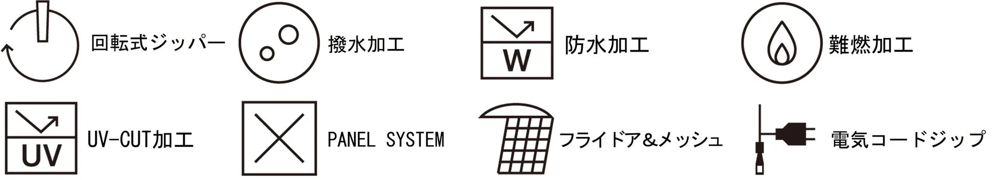 製品機能アイコン