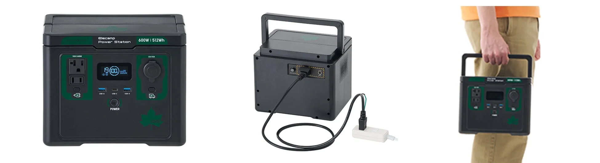 Pro600の各種ポート、充電、持ち運びの様子
