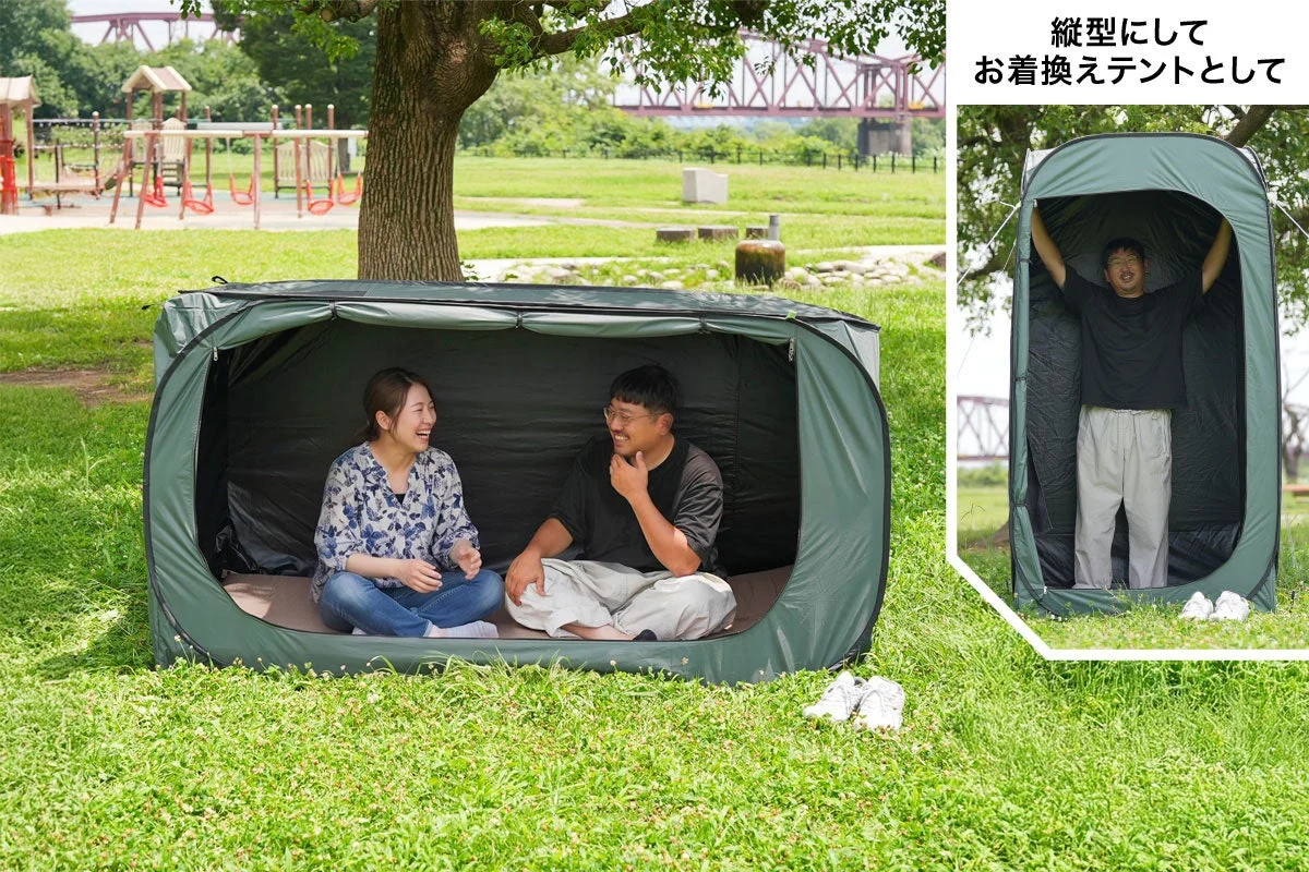 ポップアップシェルター使用イメージ