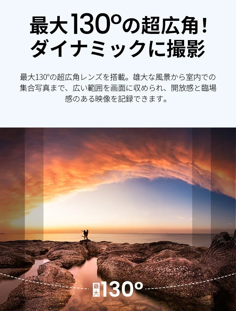 130度広角