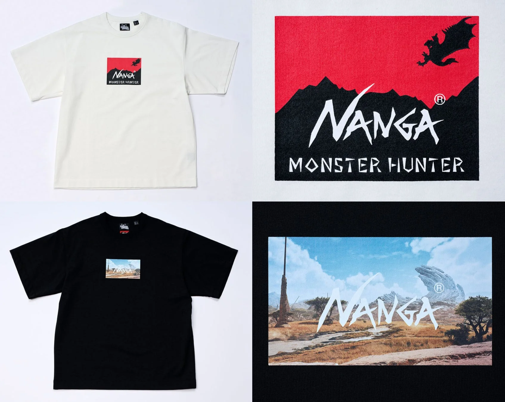 リオレウスと隔ての砂原デザインのTシャツ